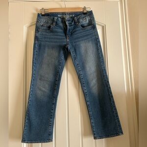 American Eagle Mid Wash Straight Jeans - Blue